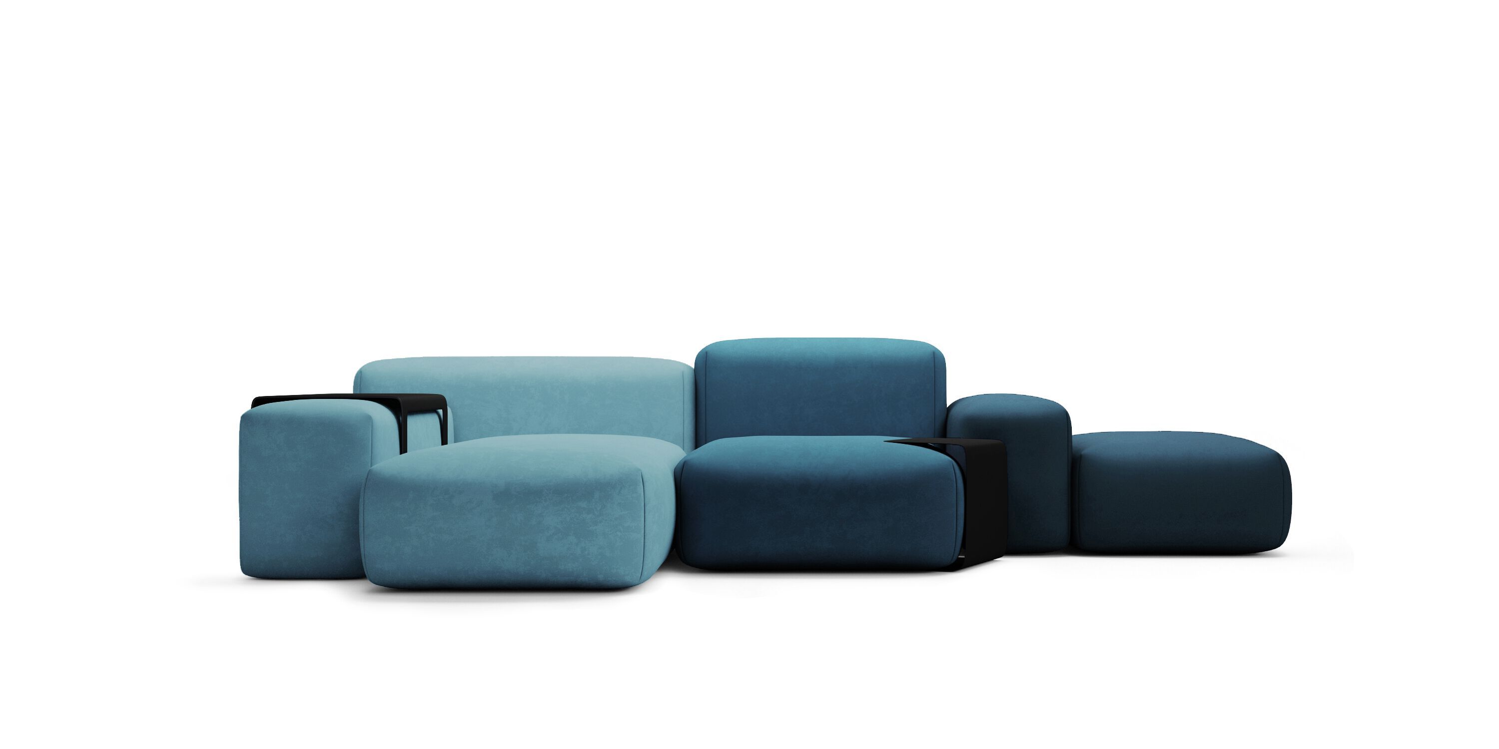 Тканевый диван с полуостровом HANNABI MODEL NO.17 SALMON ARCH-00037307 - Вид №5