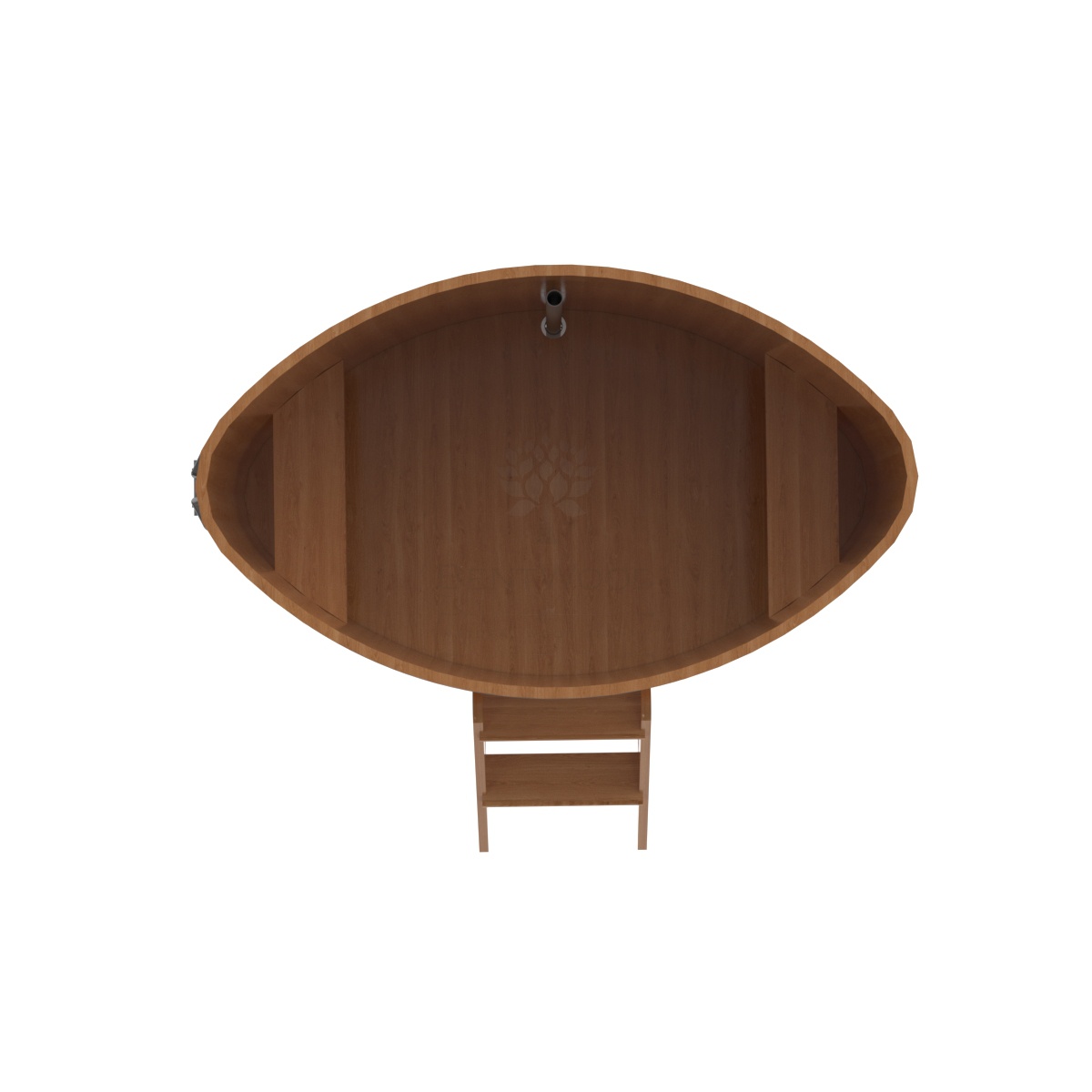 1310 Купель овальная из дуба 1,02х1,68х1,1 натуральная Alyarus  - Вид №4