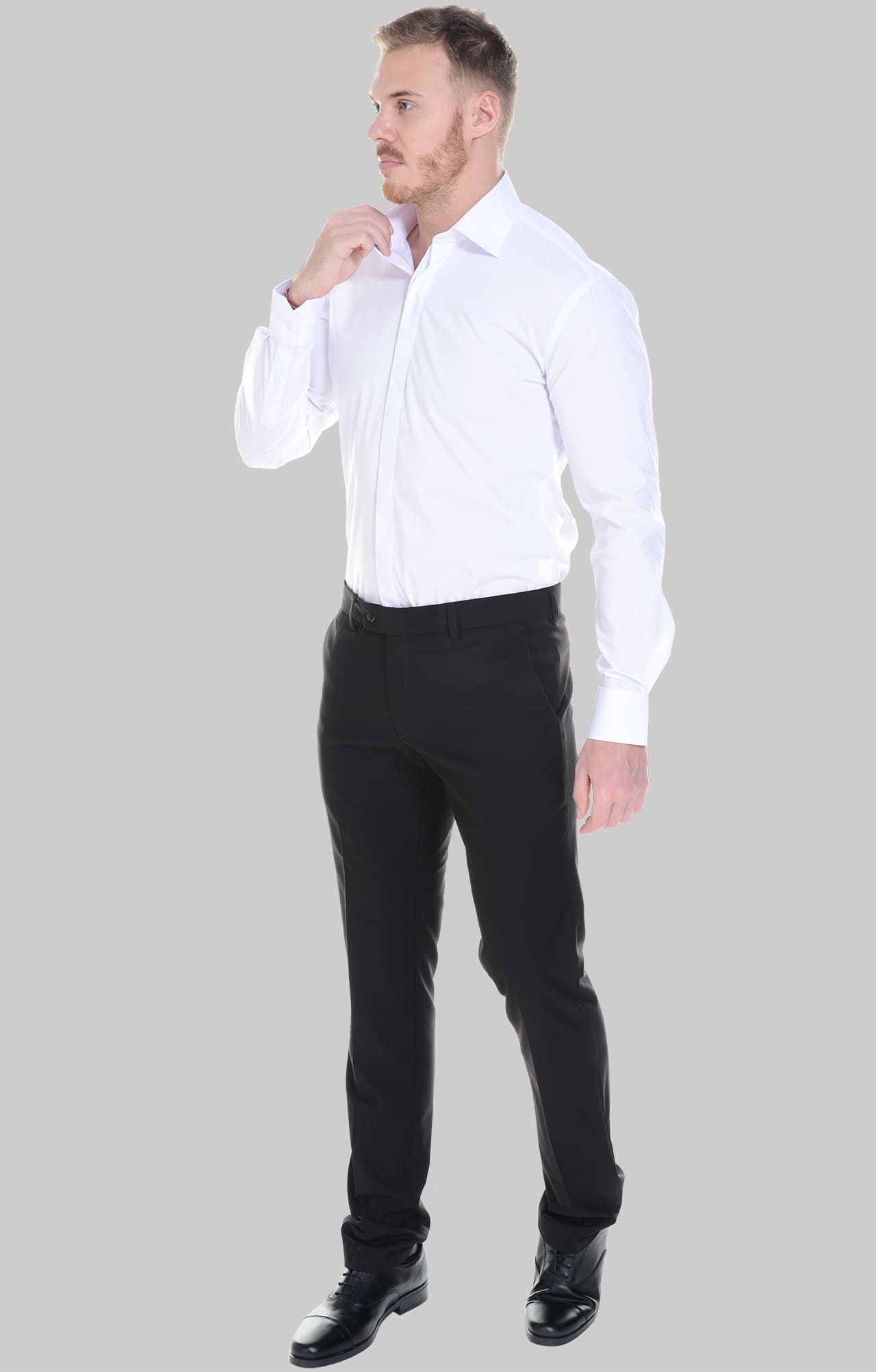 62464 Рубашка мужская  white El-Risto  Корпоративная одежда  размер 41/170-176  - Вид №23