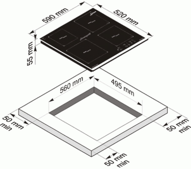 8115306 Индукционная варочная поверхность Kaiser KCT 67 FIW La Perle STDN-0089124 - Вид №4
