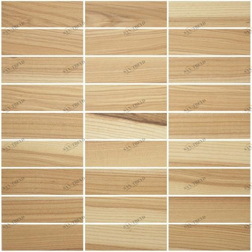 Мозаика и 3D панели из дерева Da Vinci Мозаика 9x3 Select 020 Ясень Селект (Гладкая) 324х324 мм 1301100020