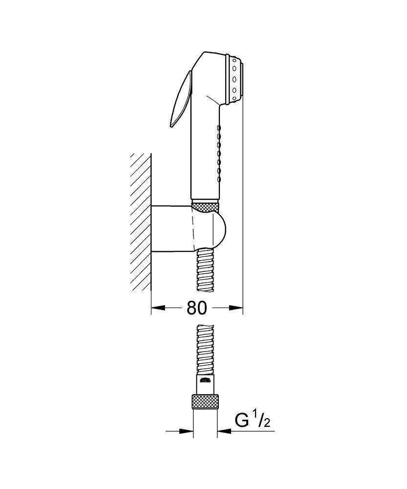 27828000 Гигиенический душ Grohe хром  - Вид №1
