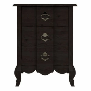 Тумбочка прикроватная коричневая Harvard FURNITERA  120317 Черный