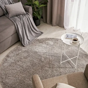 Ковер круглый Kreaforta Shaggy Bosfor серый ø120 см 89394337