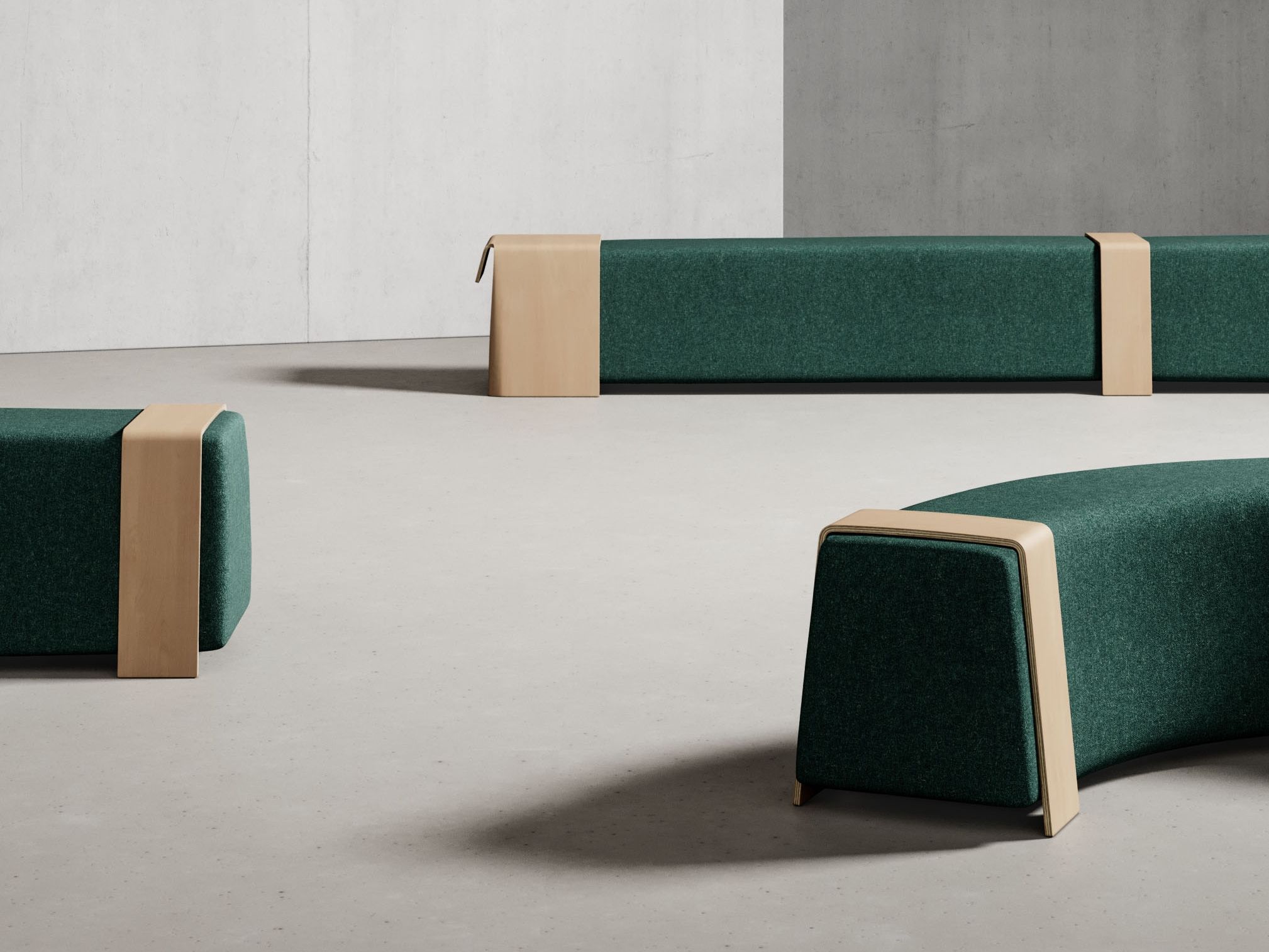 Модульная скамья из ткани Manerba Super Random ARCH-00152353 - Вид №2