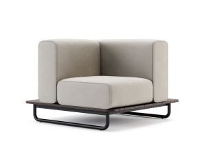 Угловое садовое кресло из ткани