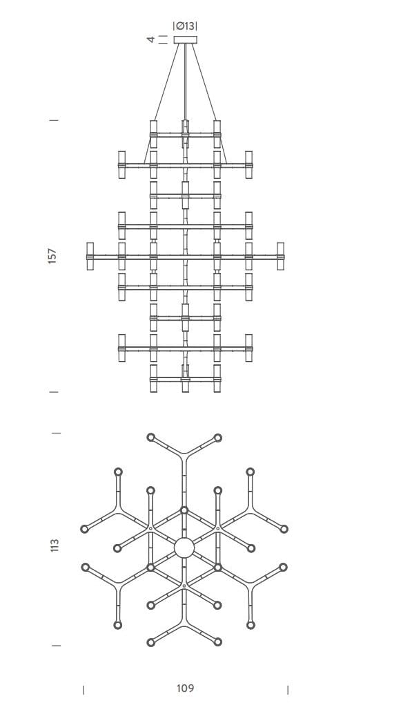 Алюминиевая люстра In Stock Nemo ARCH-00073378 - Вид №2