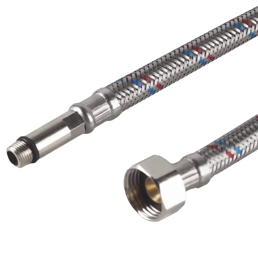 Гибкая подводка для смесителя Кит-Пром 1/2"xM10-18 гайка - штуцер 150 см 14349692 STLM-2006281  - Вид №1