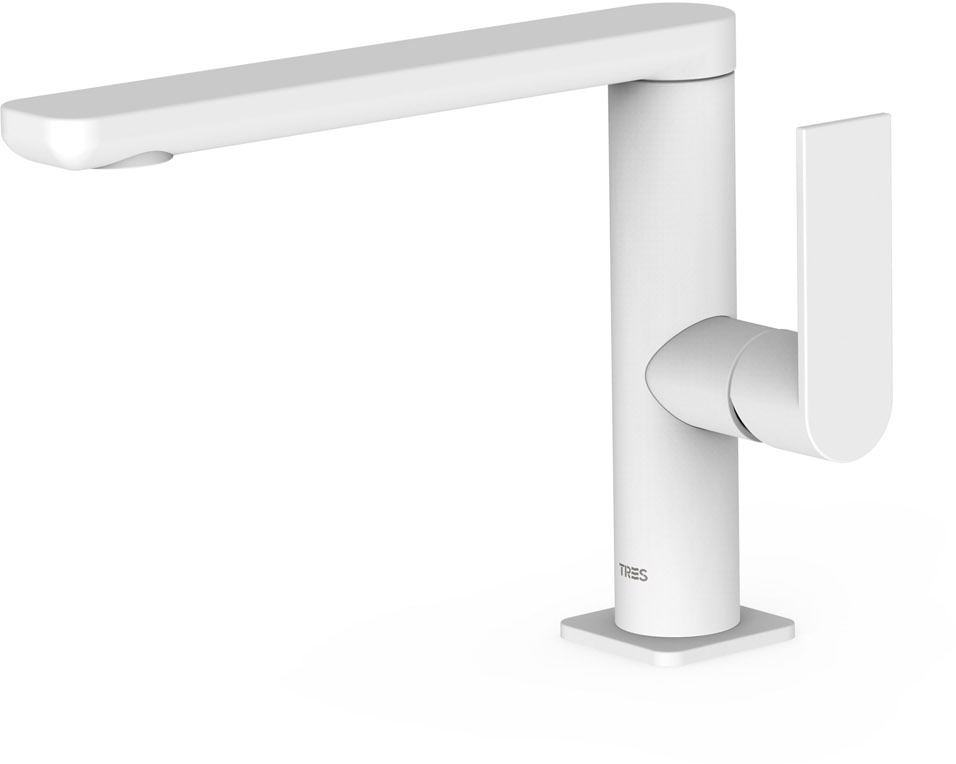 Смеситель для умывальника LOFT с одной ручкой и боковым рычагом-20020501BM TRES