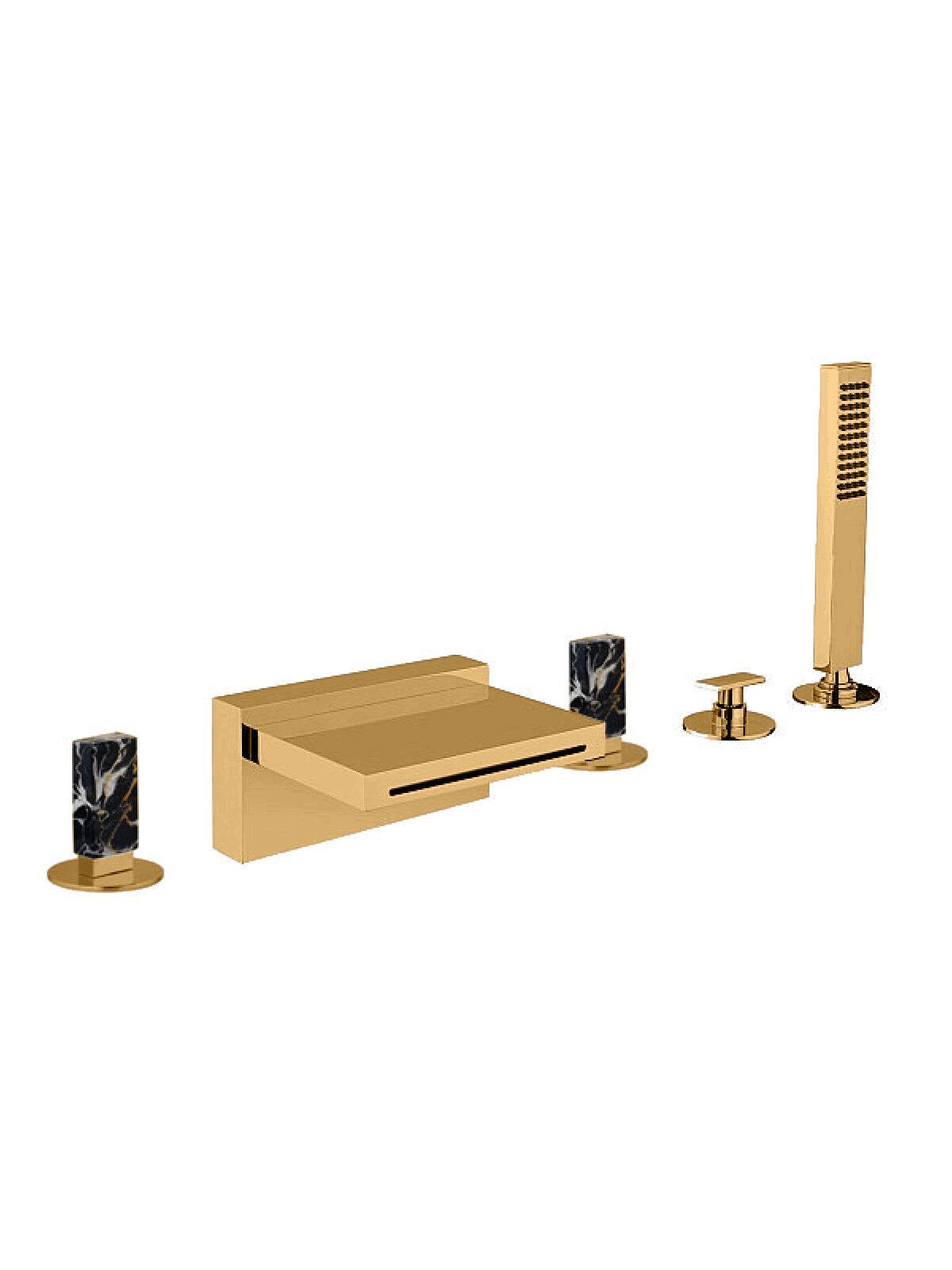 Смеситель для ванны с 5 отверстиями с водопадом и переключателем Rubinetterie Frattini Vita Due ARCH-00038193 - Вид №13