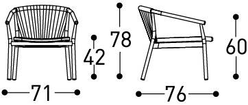 Varaschin Садовое кресло с подлокотниками Smart 247l  - Вид №9