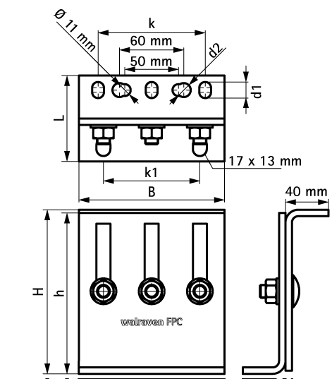 6697206 BIS Stainless Steel Fixpoint Console FPC ‘Medium’ walraven  - Вид №1