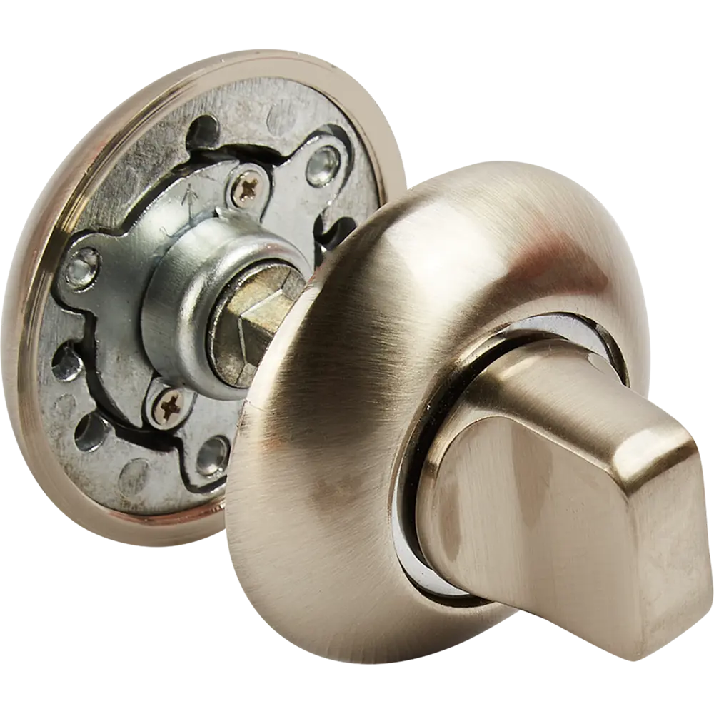 Фиксатор с замком Armex Megapolis WC-K-0803-NI, ЦАМ, цвет серебро STLM-2170283 - Вид №1