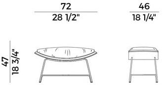 Potocco Мягкая кожаная подставка для ног Cut 910/pp - Вид №3