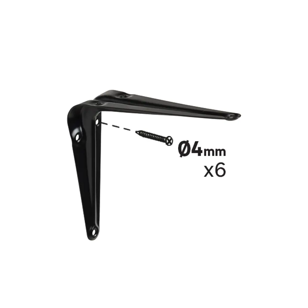 Утилитарный кронштейн Normo 10x12.5 см нагрузка до 10 кг цвет черный Santreyd STLM-2169959 - Вид №4
