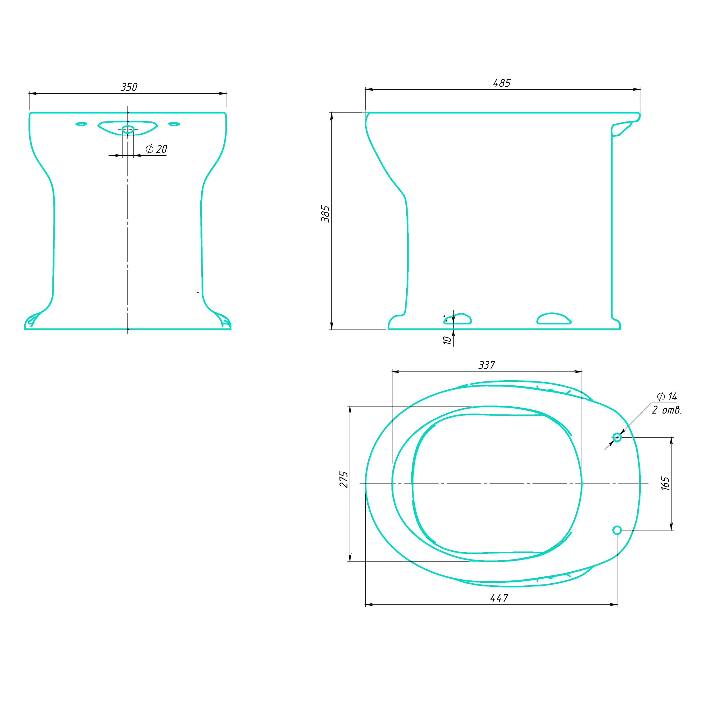 Дачный new Унитаз 12,5 кг. GESSO  - Вид №2