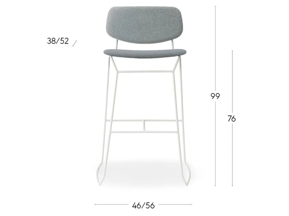 Стальной мягкий высокий табурет Billiani Doll ARCH-00032378 - Вид №4