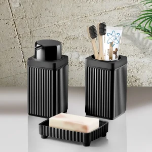 Набор аксессуаров для ванной Lima 3 предмета цвет черный