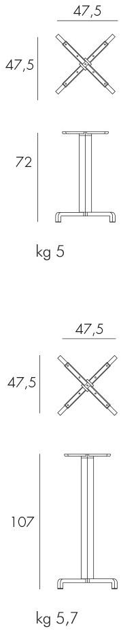 Nardi Алюминиевый садовый стол с порошковым покрытием и основанием 4 звезды sun-id-1457453 - Вид №5