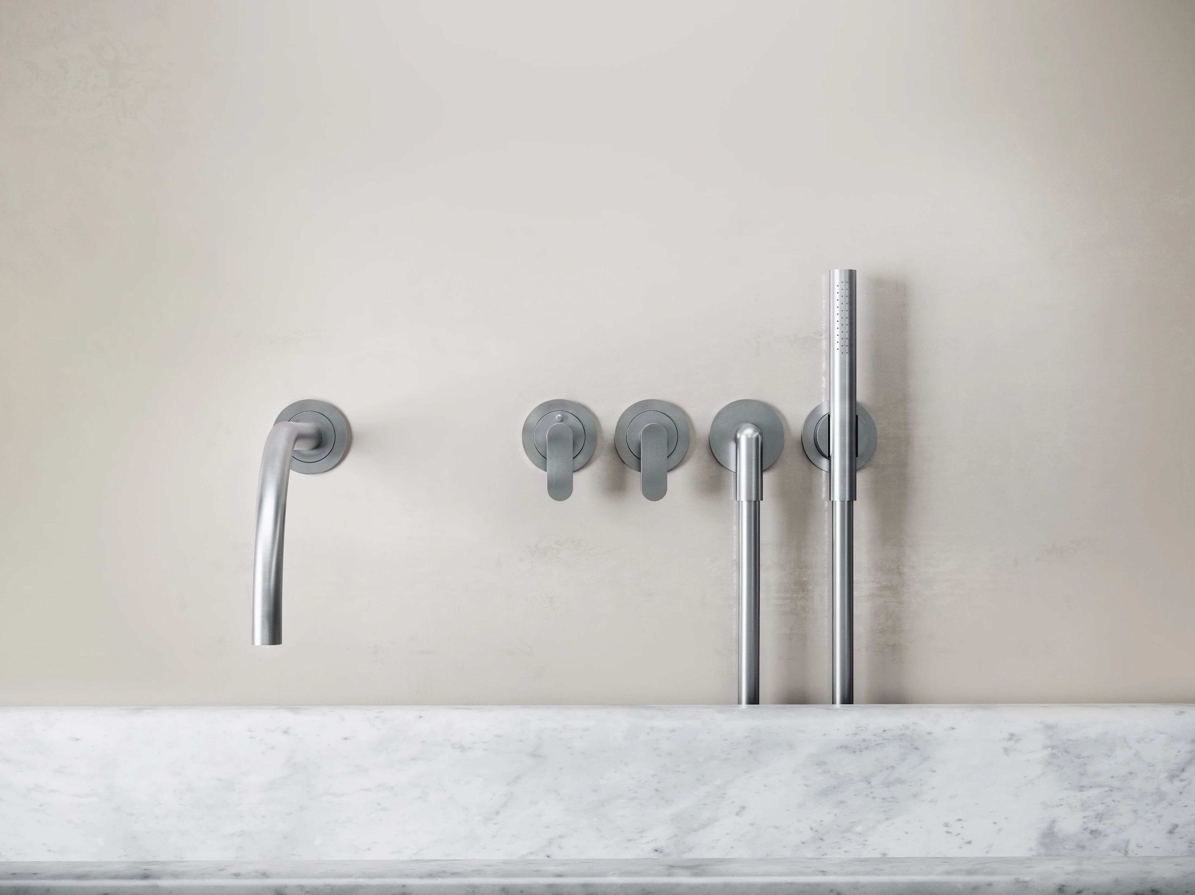 Набор термостатических ванн из нержавеющей стали с ручным душем COCOON John Pawson ARCH-00008459