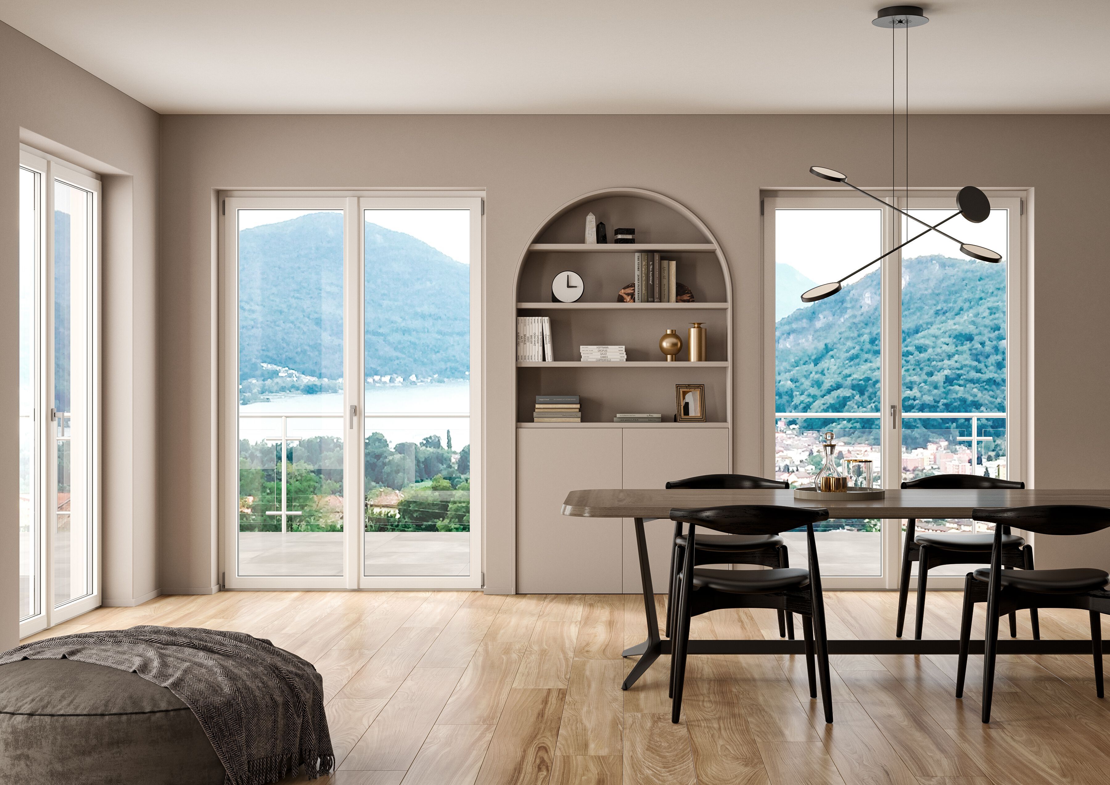 Окно из ПВХ с тройным остеклением WnD RAVIA EVO ARCH-00068376 - Вид №2