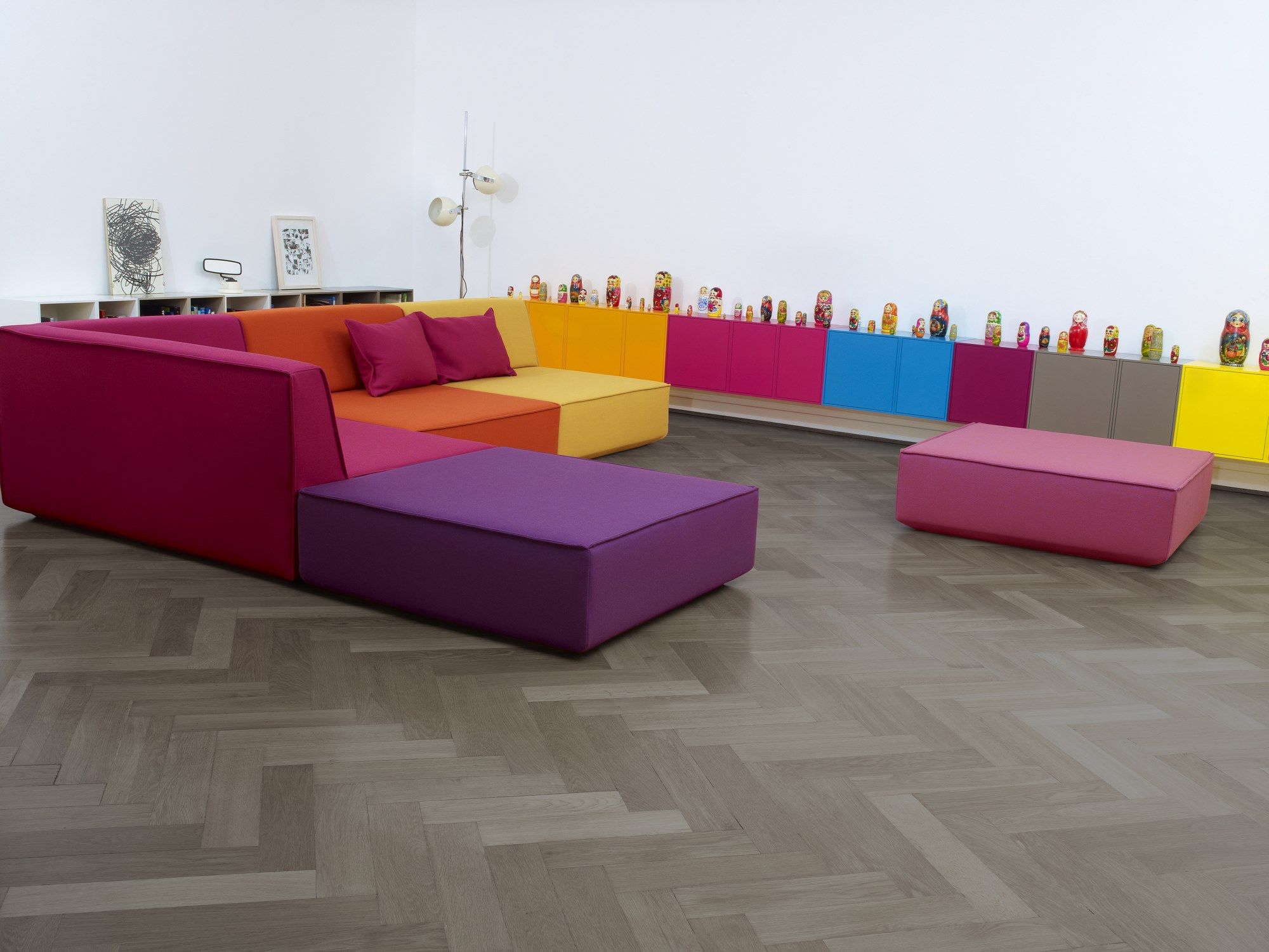 Модульный квадратный пуф из ткани Cubit by Mymito ARCH-00073733 - Вид №40