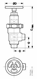 Danfoss SVA-S — запорные клапаны со стандартным штоком SVA-S 150 G STR H-WHEEL клапан запорный 148B6250  - Вид №10