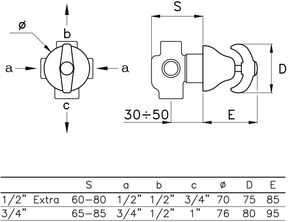 RUBINETTERIE STELLA Переключатель в классическом стиле для душа для ванны Roma sun-id-1360911 - Вид №1
