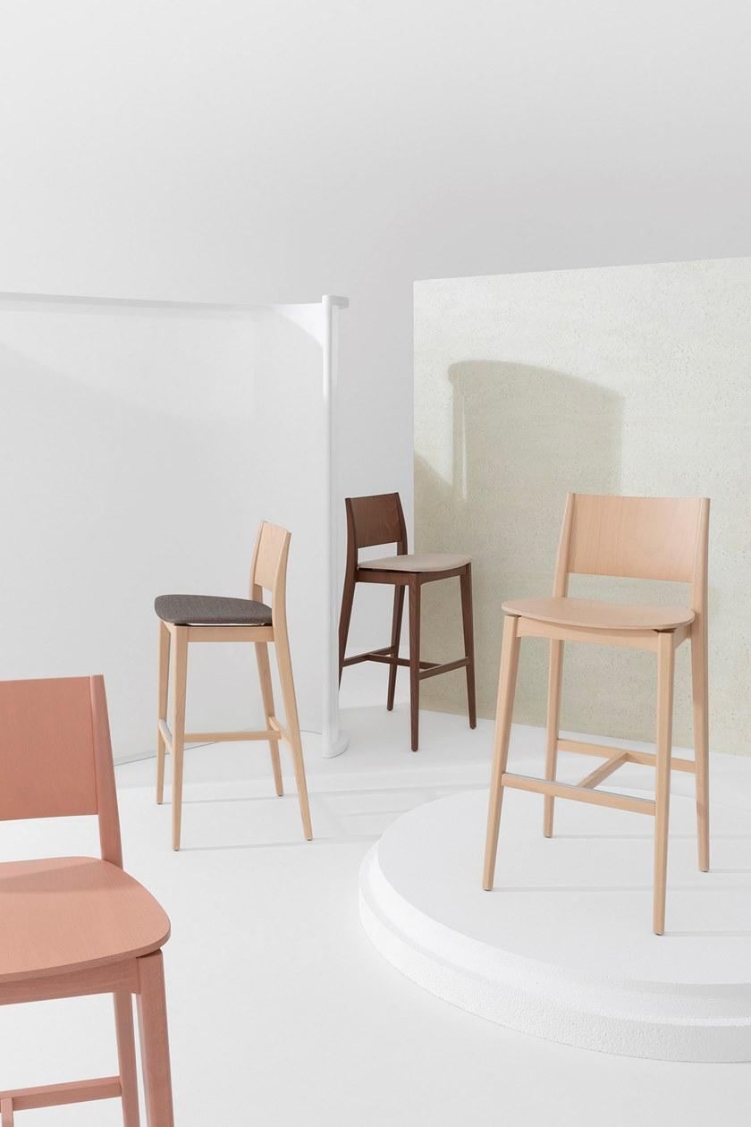 Billiani Табурет из бука и ткани Blazer 234 - Вид №1