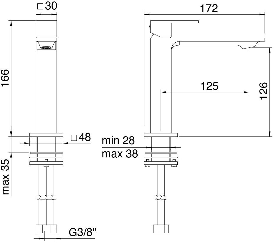 Rubinetterie Treemme Смеситель для раковины из латуни Q30 sun-id-1392240 - Вид №4
