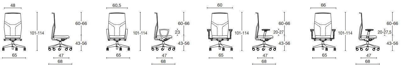 Diemme Сетчатое офисное кресло с 5 спицами и подлокотниками Fit sun-id-1497313 - Вид №7