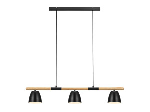 Металлический и деревянный подвесной светильник с регулируемой яркостью