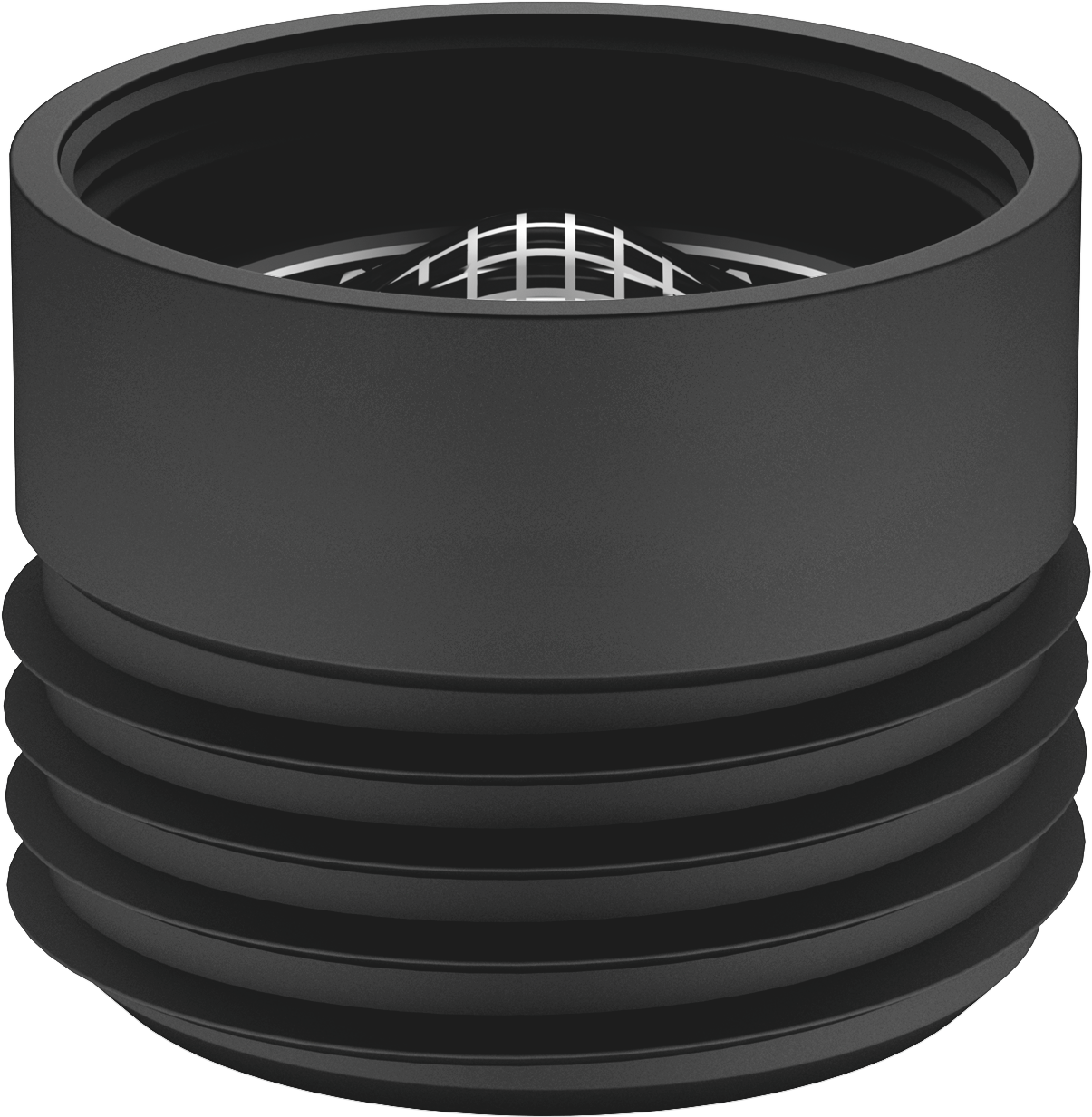 Переходник для душевого отвода 3/8" x 1/2" - матовый черный