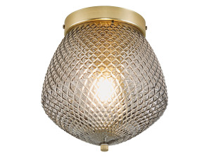 Потолочный светильник из стекла и металла