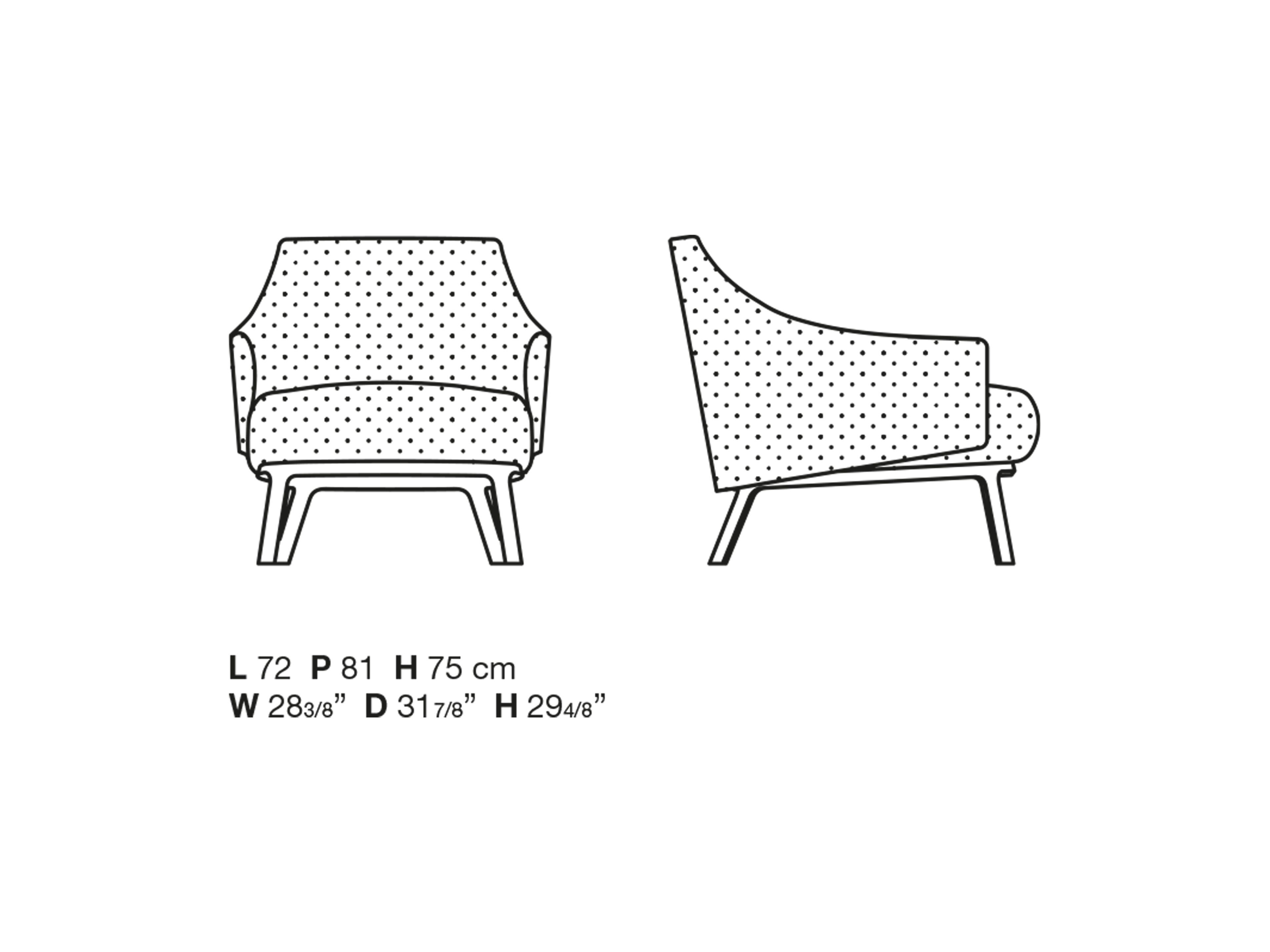 Кожаное кресло с подлокотниками Kristalia Bela ARCH-00074270 - Вид №5