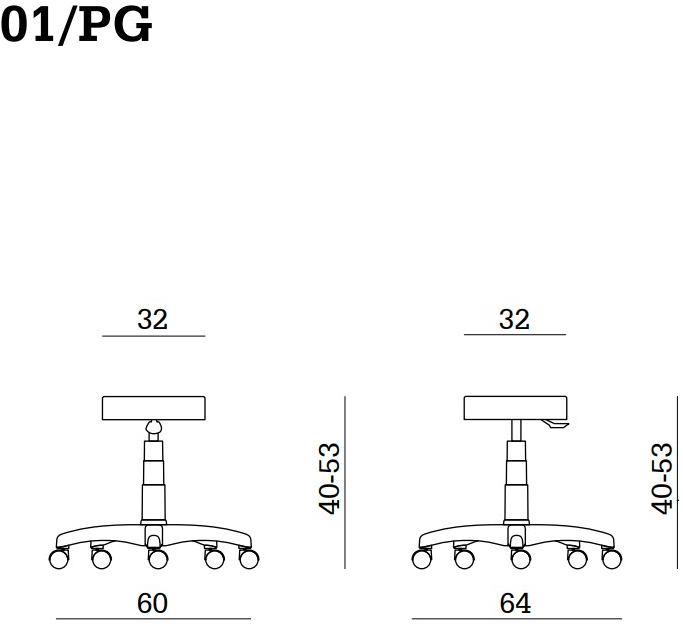 Linea Fabbrica Офисный стул с регулируемой высотой на колесиках Duke sun-id-1379487 - Вид №1