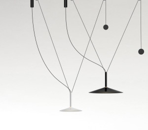 073702 Люстра Contrapeso 32 с противовесом перламутрово-белая Marset Milana