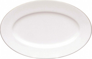 10532959 Императорский фарфоровый завод Блюдо овальное 23см "Золотая лента" "Стандартная" Фарфор костяной