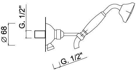 Rubinetteria Giulini Комплект двойной инкассо Praga - praga crystal F1551 - Вид №1