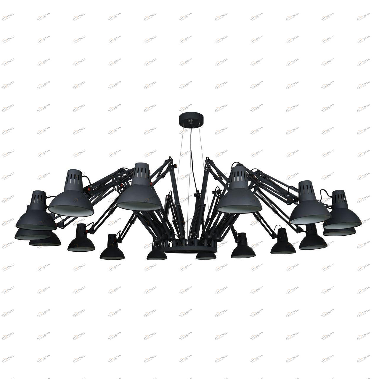 Подвесная люстра Arte Lamp Ragno A2043SP-16BK черная ARTE LAMP ДИЗАЙНЕРСКИЕ, RAGNO BLACK 109277 Черный 