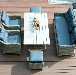 Мебель для дачи серая, диван кресла и столик на 6 персон "Сардиния" BESTA FIESTA  132665 Коричневый