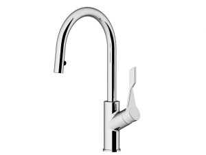 Смеситель для кухни на столешнице со съемным ручным душем