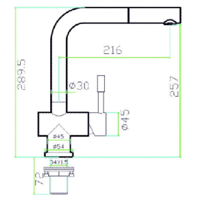 Zorg SZR-0912 Vitis Смеситель для кухни Zorg 290х216  - Вид №2