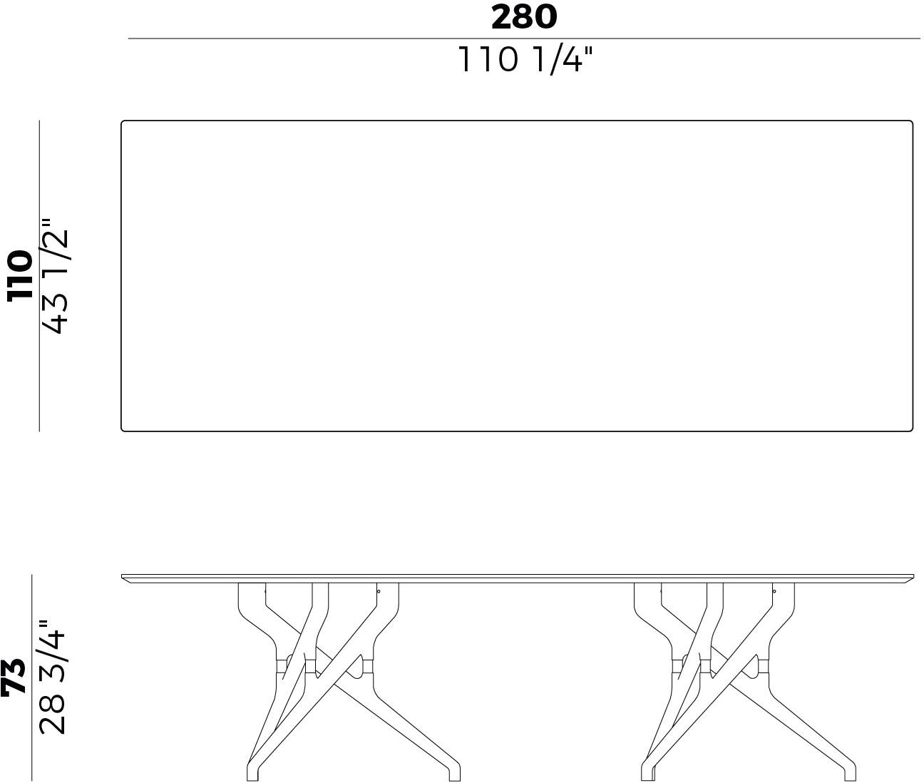 Potocco Прямоугольный обеденный стол Torso 837/tr - Вид №3
