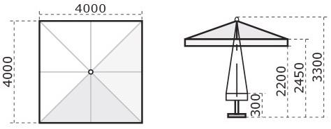 Scolaro Parasol Квадратный зонт в ироко Palladio Pas - Вид №10