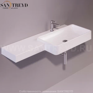 FL03BIANCO Подвесная раковина настенная прямоугольная Simas Flow белая