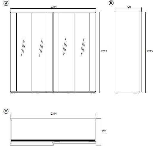 Enza Home Деревянный шкаф с раздвижными дверьми Netha sun-id-1447048 - Вид №2