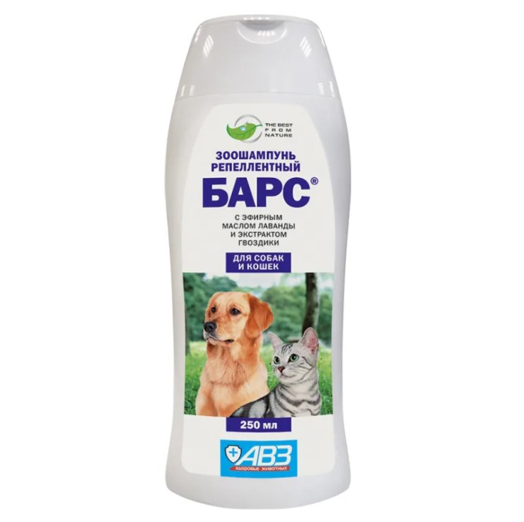 УТ0016631 Шампунь для собак и кошек Барс репеллентный антипаразитарный 250мл АВЗ 
