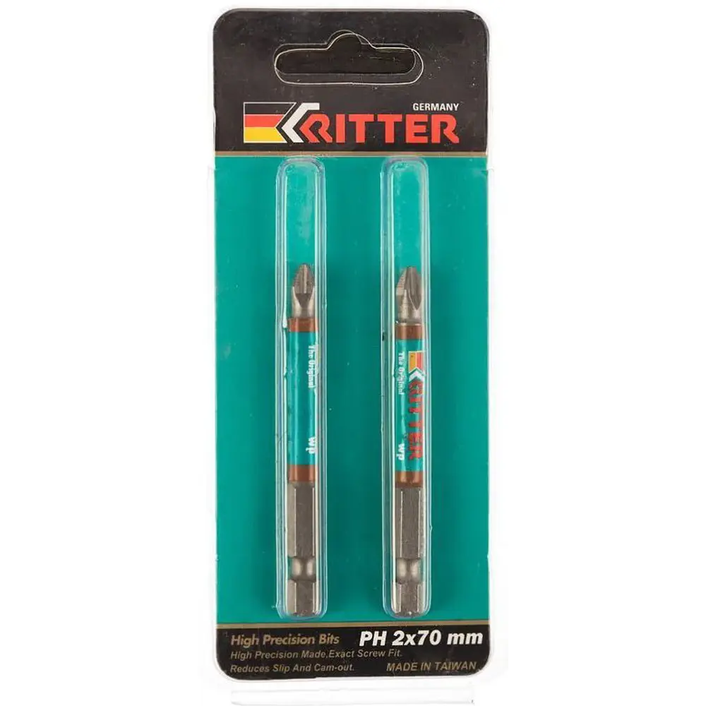 Бита магнитная Ritter WP PS20112052 PH2x70 мм, 2 шт. 89391851 STLM-2201121  - Вид №1