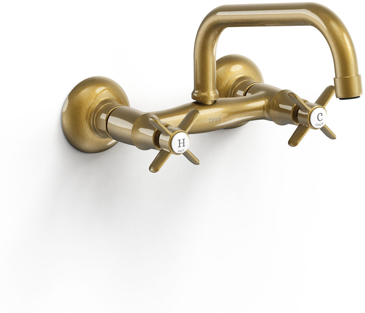 Смеситель для КУХНИ Настенный двухрычажный для кухни-24221501LV TRES